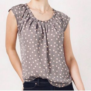 LC LAUREN CONRAD Polka Dot Top